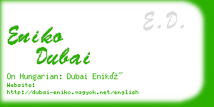 eniko dubai business card